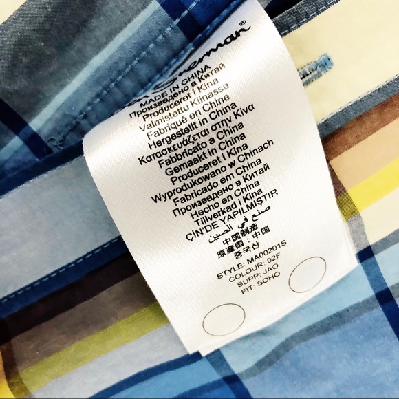Men's Plectrum Short Sleeved Button Down Shirt - Picture 6 of 6